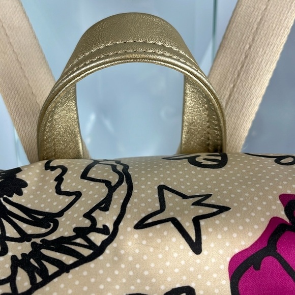 Coach Poppy Kyra Floral Fabric Backpack 81278-F19284 Cream Magenta Pink Fuchsia - Picture 5 of 16